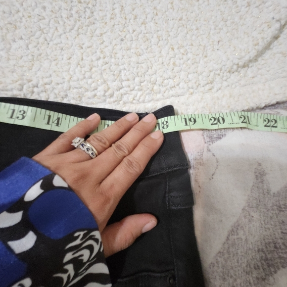 Spanx  black vintage distress  denim leggings/ jeggings pull on 3xl new - Picture 11 of 13